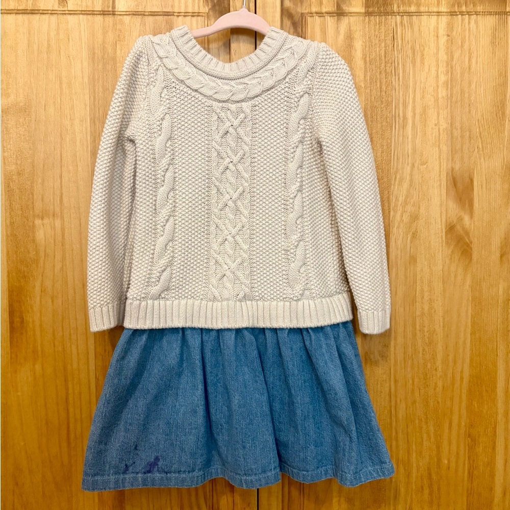 💝 3/$10. GAP Toddler Cream Cable Knit Sweater dress